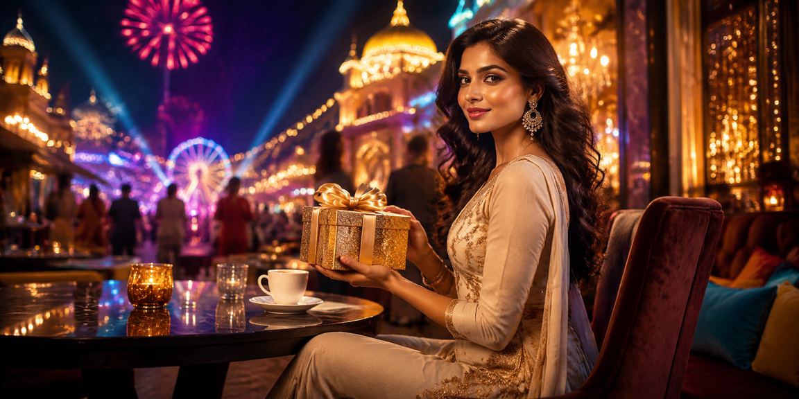 Indian woman placing bets on mobile device