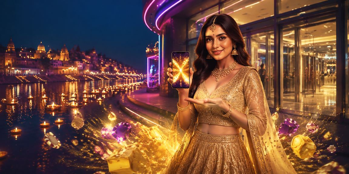 Varanasi VIP member playing casino games on mobile app